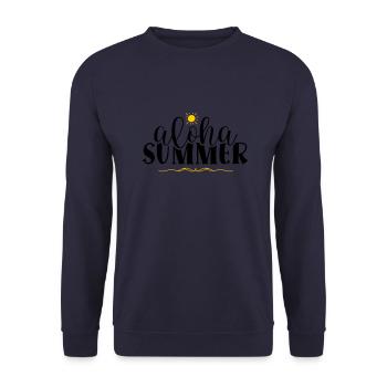Aloha Summer - Unisex Sweatshirt - navy - Front - Alina (178cm) & Michal (187cm)