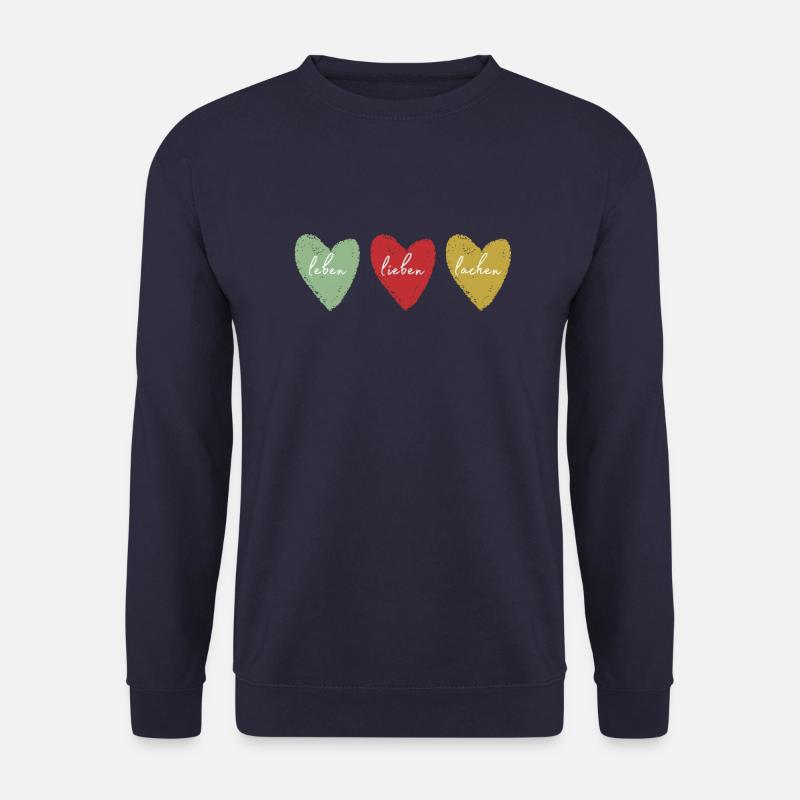 leben lieben lachen - Unisex Pullover - Navy