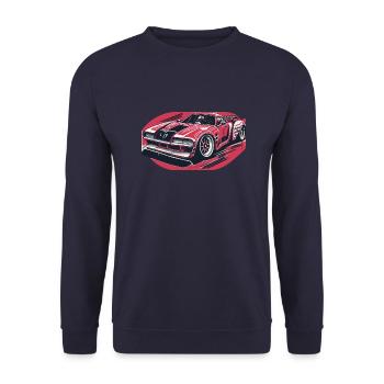 Racecar all Red - Unisex Sweatshirt - navy - Front - Alina (178cm) & Michal (187cm)