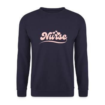 Medical and Nursing With Cute Hearts - Unisex Sweatshirt - navy - Front - Alina (178cm) & Michal (187cm)