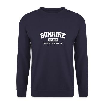 Bonaire - Kralendijk - Karibik - Dutch Caribbean - Unisex Sweatshirt - navy - Front - Alina (178cm) & Michal (187cm)