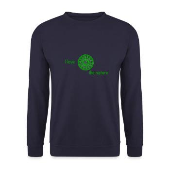 i love the nature - Unisex Pullover - Navy - Vorne - Alina (178cm) & Michal (187cm)