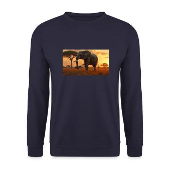 Elephant - Sweat-shirt Unisexe - marine - Devant - Alina (178cm) & Michal (187cm)