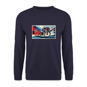 Fahrrad - Unisex Pullover - Navy - Vorne - Alina (178cm) & Michal (187cm)