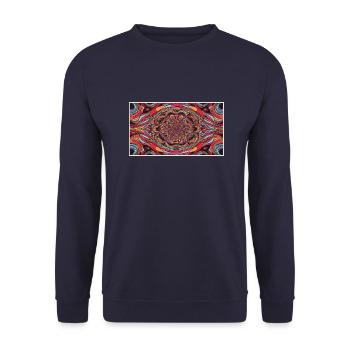 Psychedelic - Unisex Sweatshirt - navy - Front - Alina (178cm) & Michal (187cm)