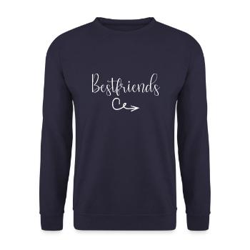 Amitiés bestfriends sans frontières - Sweat-shirt Unisexe - marine - Devant - Alina (178cm) & Michal (187cm)