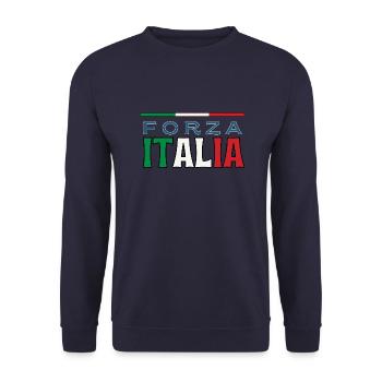 Forza Italia Football Fans - Sweat-shirt Unisexe - marine - Devant - Alina (178cm) & Michal (187cm)