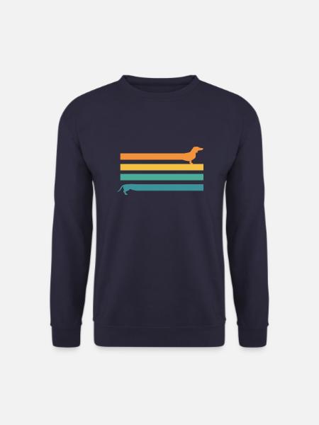 Dackel Dackelhund Vintage Teckel - Unisex Pullover - Navy