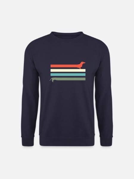 Teckel Teckel Cadeaux Rétro - Sweat-shirt Unisexe - marine