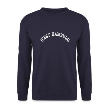 WEST HAMBURG STATE OF MIND - Unisex Pullover - Navy - Vorne - Alina (178cm) & Michal (187cm)