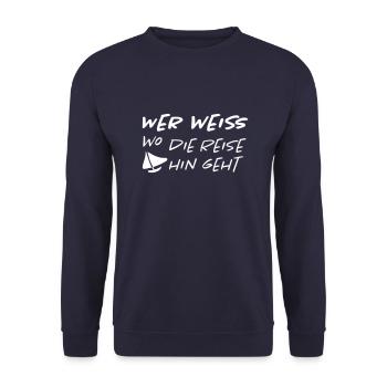 segeln Sprüche - Unisex Pullover - Navy - Vorne - Alina (178cm) & Michal (187cm)
