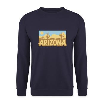 Arizona USA Desert Landscape - Unisex Sweatshirt - navy - Front - Alina (178cm) & Michal (187cm)