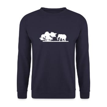 Safari Zoo Animal Safari Zoo - Unisex Sweatshirt - navy - Front - Alina (178cm) & Michal (187cm)