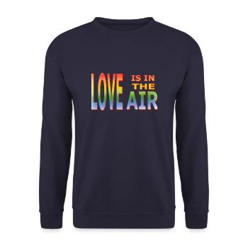 Love is in the air - Unisex Sweatshirt - navy - Front - Alina (178cm) & Michal (187cm)