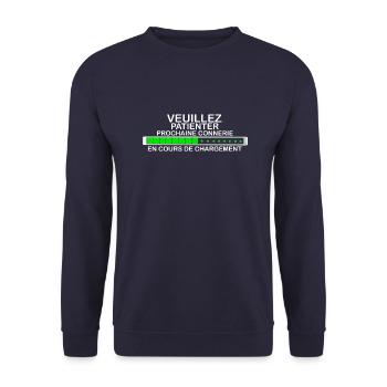im Gange - Unisex Pullover - Navy - Vorne - Alina (178cm) & Michal (187cm)