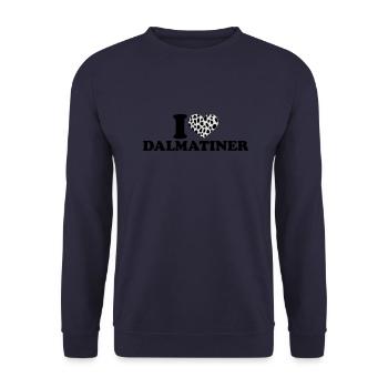 Dalmatiner - Unisex Pullover - Navy - Vorne - Alina (178cm) & Michal (187cm)