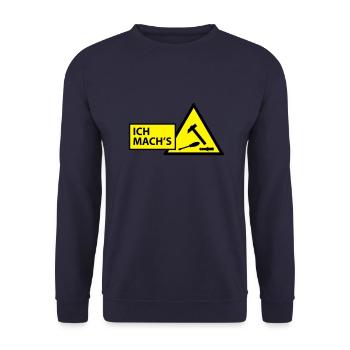 (ichmachs_handwerker) - Unisex Pullover - Navy - Vorne - Alina (178cm) & Michal (187cm)