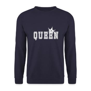 Queen back - Unisex Sweatshirt - navy - Front - Alina (178cm) & Michal (187cm)