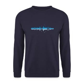 Skyline - Insel Usedom - Unisex Pullover - Navy - Vorne - Alina (178cm) & Michal (187cm)