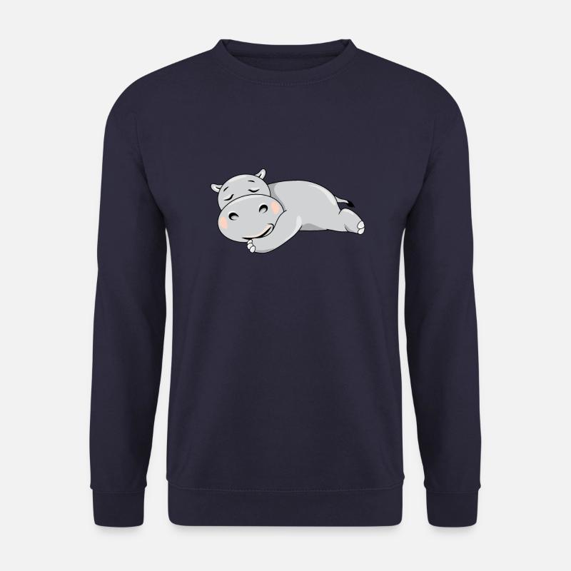 Cute sleeping hippo - Unisex Sweatshirt - navy