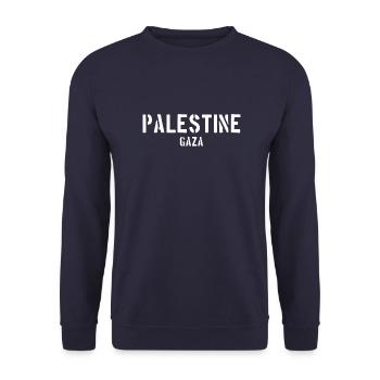 Gaza - Palestine - Ramala - Palestina palestinian - Sweat-shirt Unisexe - marine - Devant - Alina (178cm) & Michal (187cm)