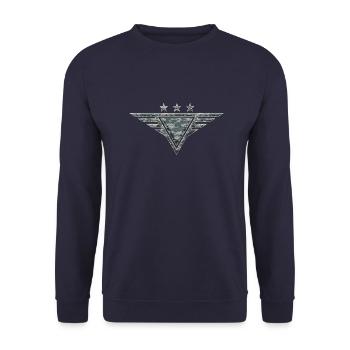 Armée - Sweat-shirt Unisexe - marine - Devant - Alina (178cm) & Michal (187cm)