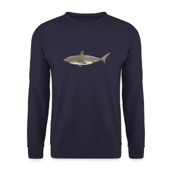 Bronze Shark - Unisex Sweatshirt - navy - Front - Alina (178cm) & Michal (187cm)
