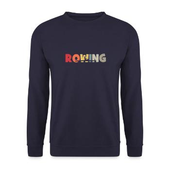 Rowing - Rudern - Ruderer - Ruderin - Aviron - Unisex Pullover - Navy - Vorne - Alina (178cm) & Michal (187cm)