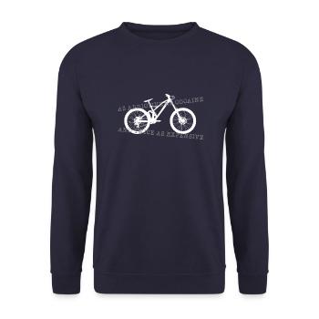 Downhill addictive - Unisex Sweatshirt - navy - Front - Alina (178cm) & Michal (187cm)