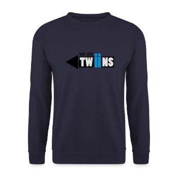 twiin_rechts - Sweat-shirt Unisexe - marine - Devant - Alina (178cm) & Michal (187cm)