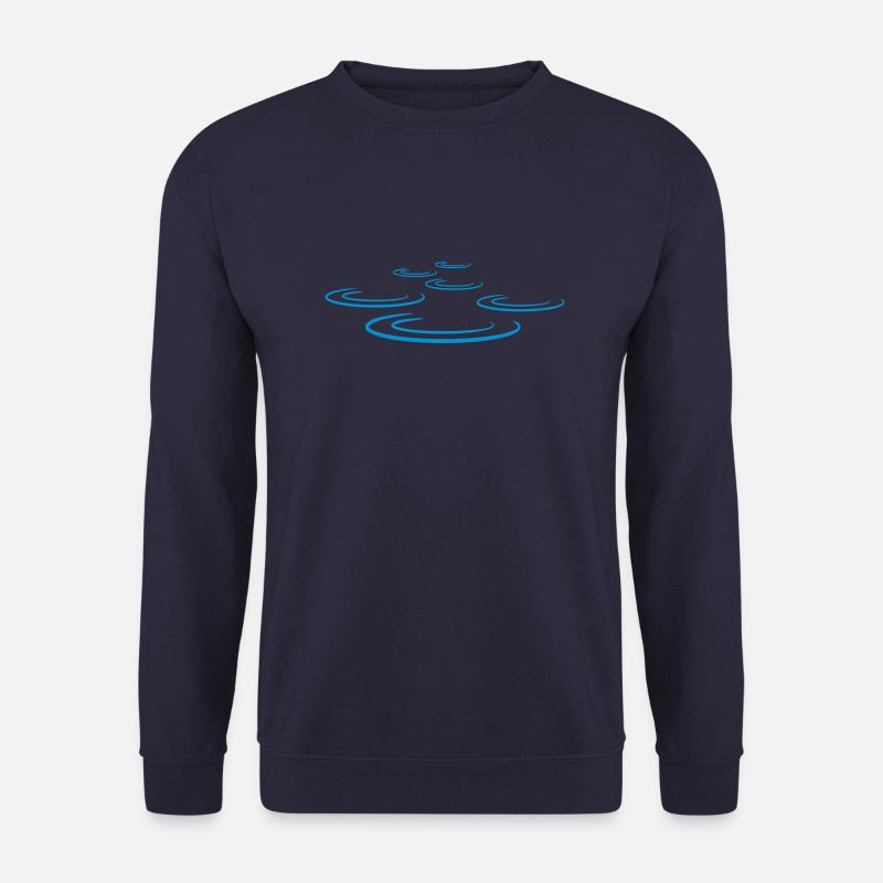 Water Drop Waves - Unisex Pullover - Navy