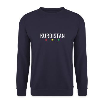 Kurdistan - Unisex Sweatshirt - navy - Front - Alina (178cm) & Michal (187cm)
