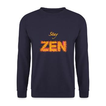 ZEN - Unisex Pullover - Navy - Vorne - Alina (178cm) & Michal (187cm)