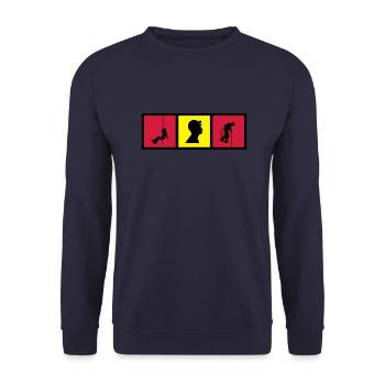 Caver Speleology Speläologie Spéléo Spéléologue - Unisex Sweatshirt - navy - Front - Alina (178cm) & Michal (187cm)