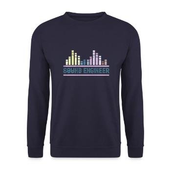 tontechniker - sound engineer - Unisex Pullover - Navy - Vorne - Alina (178cm) & Michal (187cm)