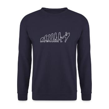 Handball Club Handball Handball Handball Player - Sweat-shirt Unisexe - marine - Devant - Alina (178cm) & Michal (187cm)