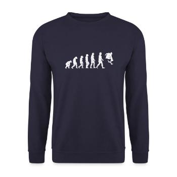 Skateboard Skating Skateboarding Longboard Skater - Unisex Sweatshirt - navy - Front - Alina (178cm) & Michal (187cm)
