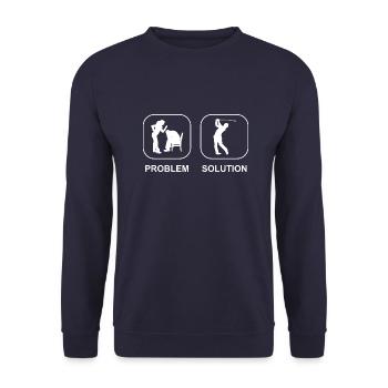 Golfspieler Golfplatz Golf Golfverein Golfsport - Unisex Pullover - Navy - Vorne - Alina (178cm) & Michal (187cm)