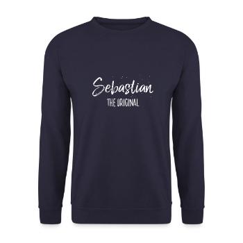 Sebastian - Unisex Pullover - Navy - Vorne - Alina (178cm) & Michal (187cm)