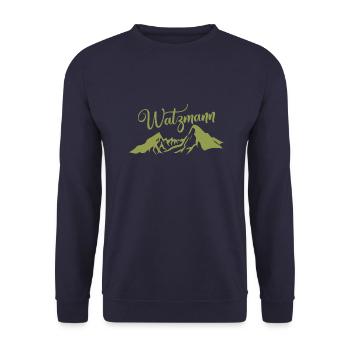Watzmann vintage ByTheManzanitas - Unisex Pullover - Navy - Vorne - Alina (178cm) & Michal (187cm)