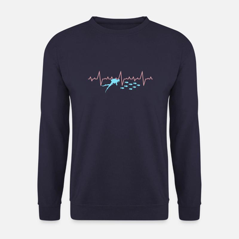 Taucher Herzschlag Tauchen Dive - Unisex Pullover - Navy