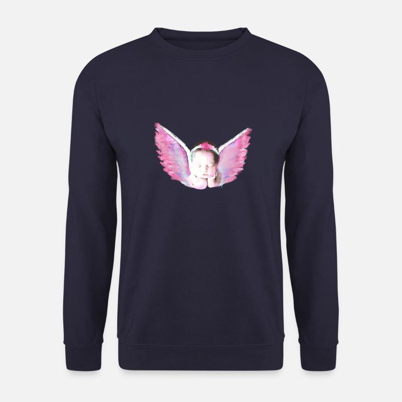 engel,baby,engelsflügel,kind,rosa,aquarell,anna - Unisex Pullover - Navy