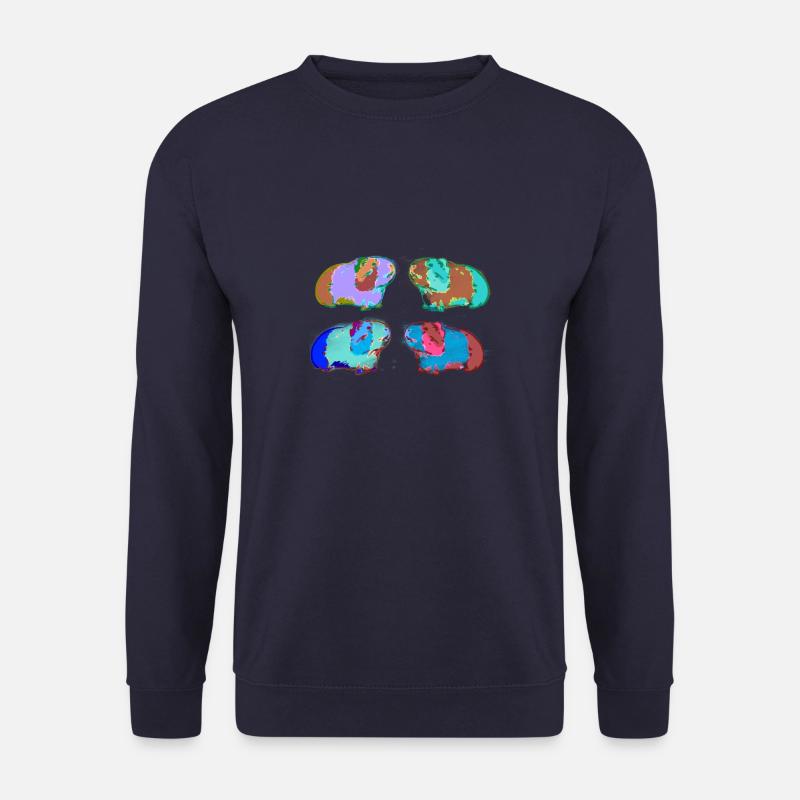 meerschweinchen, graffiti,malerei,bunt,warhol - Unisex Pullover - Navy