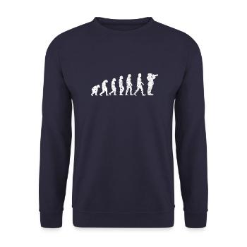 Photographer funny Photography Camera Photographer - Unisex Sweatshirt - navy - Front - Alina (178cm) & Michal (187cm)