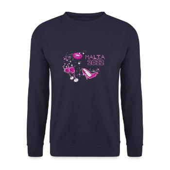 girlsnight,girls,2022,malta,island - Unisex Sweatshirt - navy - Front - Alina (178cm) & Michal (187cm)