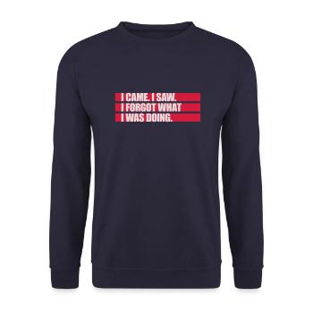 I came saw forget - Unisex Pullover - Navy - Vorne - Alina (178cm) & Michal (187cm)