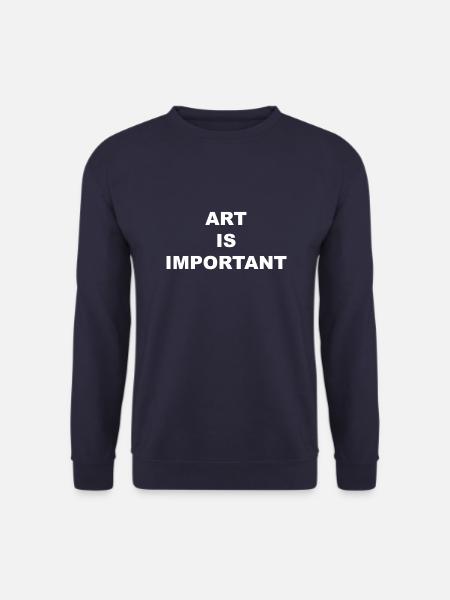 Art Is Important Apparel - White - Unisex Sweatshirt - navy