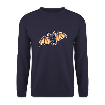 Fledermaus Neo Traditional - Unisex Pullover - Navy - Vorne - Alina (178cm) & Michal (187cm)