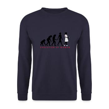 evolution_krankenschwester_122012_c_3c - Unisex Pullover - Navy - Vorne - Alina (178cm) & Michal (187cm)