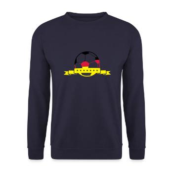 fussball deutschland - Unisex Pullover - Navy - Vorne - Alina (178cm) & Michal (187cm)